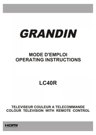 Notice GRANDIN LC40R Téléviseur