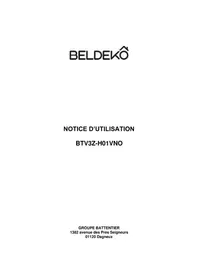 Notice Beldeko BTV3ZH01VNO Cuisinière