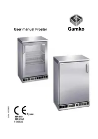 Notice Gamko MF110 RGCS Fridge