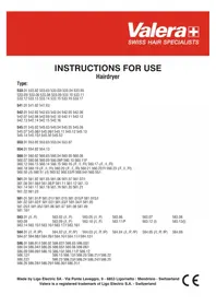 Notice VALERA SWISS SILENT JET LIGHT Sušilec za lase