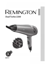 Notice REMINGTON DUAL TURBO D3711 Haardroger