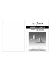 Notice CALIFORNIA QD90AG6L120T Hotte