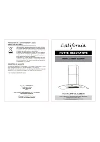 Notice CALIFORNIA IS90AG3L160D Hotte
