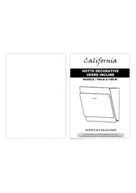 Notice CALIFORNIA FB6B Hotte