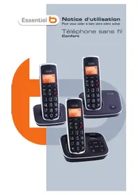Notice ESSENTIELB CONFORT Téléphone sans fil