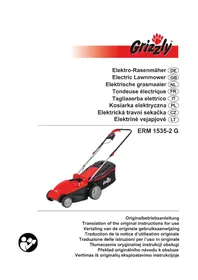 Notice Grizzly ERM 15352 G Lawn mower