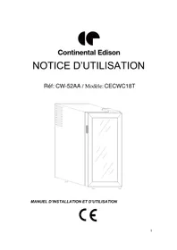 CONTINENTAL EDISON CECWC18T - Cave à vin
