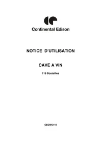 CONTINENTAL EDISON CECWC119 - Cave à vin
