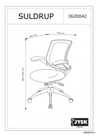 Notice JYSK SULDRUP Chaise de bureau