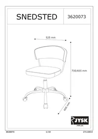 Notice JYSK SNEDSTAD Chaise de bureau