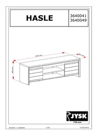 Notice JYSK HASLE (140X39X48) Meuble TV