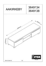 Notice JYSK AAKIRKEBY (180X37X45) Meuble TV