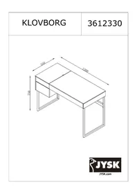 Notice JYSK KLOVBORG (120X75X55) Bureau