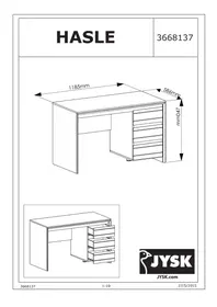 Notice JYSK HASLE (119X74X59) Bureau