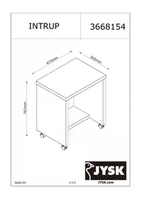 Notice JYSK INTRUP (67X77X50) Bureau