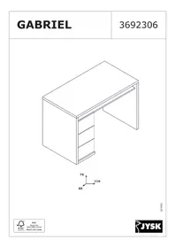 Notice JYSK GABRIEL (110X75X60) Bureau