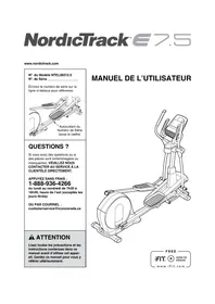 Notice NordicTrack E7.5 Vélo elliptique