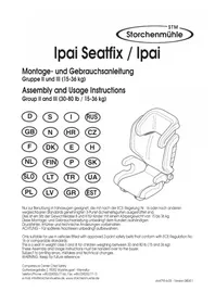 Notice Storchenmuhle IPAI SEATFIX Siège de voiture