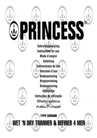 PRINCESS 4 Men Wet n Dry Trimmer &amp; Definer 535586 - Tondeuse