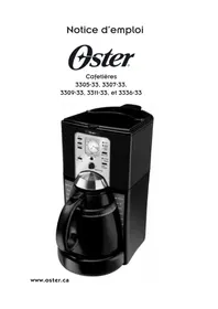 Notice OSTER 330533 Machine à café