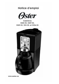 Notice OSTER 330733 Machine à café