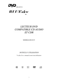 Notice BLUESKY DS8315 Lecteur dvd