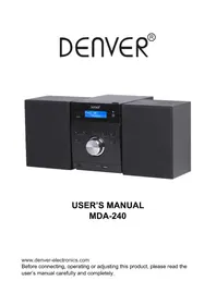 Notice DENVER MDA240 Hi-fi system