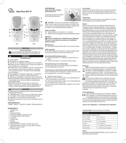 Notice SWITEL BCC 67 Moniteurs pour bébé