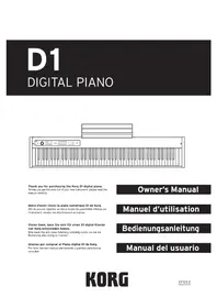 Notice KORG D1 Piano