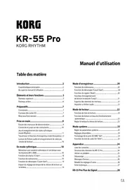Notice KORG KR55 PRO Enregistreur audio