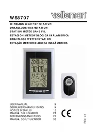 Notice VELLEMAN WS8707 Wetterstation