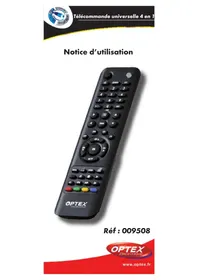 Notice OPTEX 009508 Télécommande