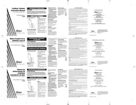 Notice OSTER AMP Tondeuse