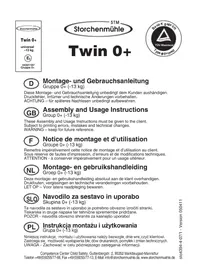Notice Storchenmuhle TWIN 0 PLUS Siège de voiture