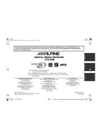 Notice ALPINE UTE80B Autoradio