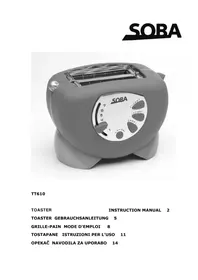 Notice Soba TT610 Toaster