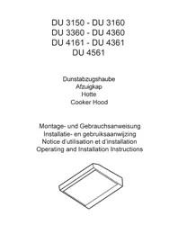Notice AEG-ELECTROLUX DU4160 Hotte