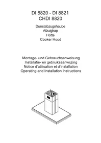 Notice AEG-ELECTROLUX DI 8820 A Hotte