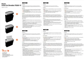 Notice Peach PS50015 Destructeur de document