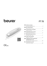 Notice BEURER FT 78 Termometreler