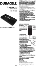 Notice Duracell INSTANT USB Chargeur téléphone portable