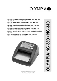 Notice OLYMPIA NC 330 Compteuse de pièces et de billets