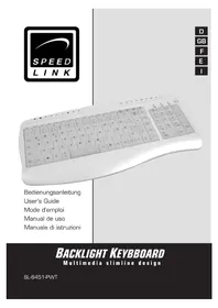 Notice Speedlink BACKLIGHT SL6451 Tastiera