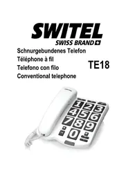 Notice SWITEL TE18 Téléphone