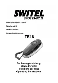 Notice SWITEL TE16 Phone