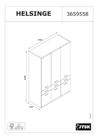 Notice JYSK HELSINGE Wardrobe