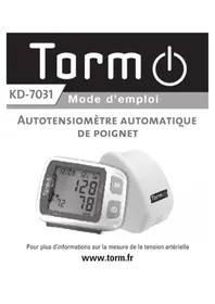Notice TORM KD7031 Tensiomètre
