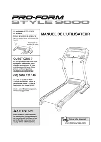 Notice Pro-form STYLE 9000 Tapis de course