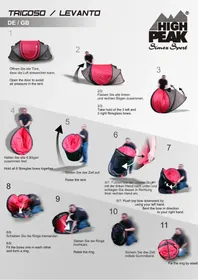 Notice High Peak LEVANTO Tente