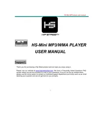 Notice Hipstreet HSMINI Mp3 player